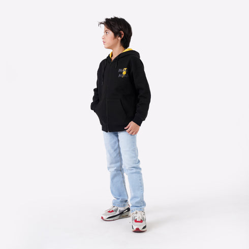 BLACK ADAM PRINTED ZIPPER HOODIE
